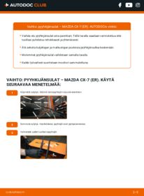 Kuinka vaihtaa Pyyhkijänsulat 2.2 MZR-CD AWD (ER10A) Mazda CX 7 ER -autoon