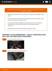 Jak wymienić Filtr powietrza kabinowy A1 Sportback (8XA, 8XK) 1.6 TDI