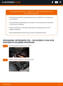 Vervangen: Interieurfilter 1.6 VW Saveiro V (5U8, 5U9)