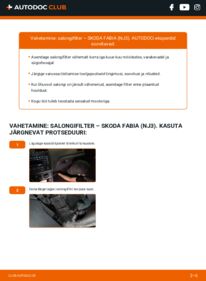 Kuidas välja vahetamist läbi viia: Skoda Fabia 3 1.2 TSI Salongifilter