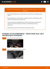 Jak wymienić Filtr powietrza kabinowy Fabia III Hatchback (NJ3) 1.2 TSI