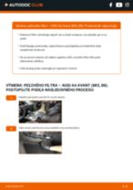 Vymeniť Kabínový filter AUDI A4: zadarmo pdf