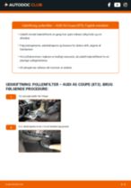 Illustrerede manualer for AUDI A5 (8T3) rutine-vedligeholdelse