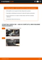 PDF med trinn for trinn-veiledning for bytte av AUDI A5 (8T3) Kupefilter