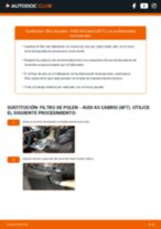 Echa un vistazo a nuestros informativos tutoriales en PDF sobre el mantenimiento y la reparación de AUDI A5 Convertible (8F7)