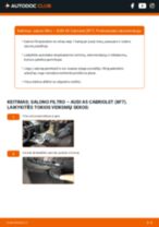 Kaip pakeisti Salono oro filtras AUDI A5 Convertible (8F7) - instrukcijos internetinės