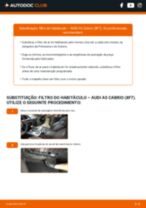 Tutorial passo a passo em PDF sobre a substituição de Filtro do Habitáculo no AUDI A5 Convertible (8F7)