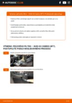 Podrobný PDF tutorial k výmene AUDI A5 Convertible (8F7) Kabínový filter