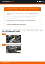 AUDI A5 B8 Sportback (8TA) 2013 repair manual and maintenance tutorial