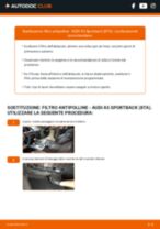 Sostituzione Filtro Antipolline carbone attivo e biofunzionale Audi A5 F53: tutorial PDF passo-passo