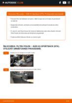 Montare Filtru aer habitaclu AUDI A5 Sportback (8TA) - tutoriale pas cu pas