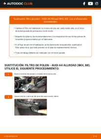 Cómo sustitución de Filtro de Habitáculo 2.0 TDI quattro Audi A4 B8 Allroad