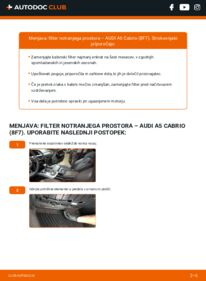 Kako izvesti menjavo: Filter notranjega prostora A5 B8 Cabrio (8F7) 3.0 TDI quattro
