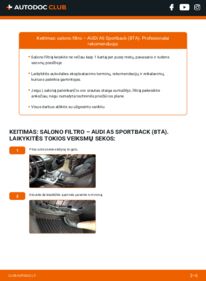 Kaip atlikti keitimą: Audi A5 B8 Sportback 2.0 TDI Oro filtras, keleivio vieta