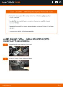 Kā veikt nomaiņu: 2.0 TDI Audi A5 8ta Salona filtrs