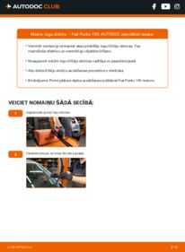 Kā veikt nomaiņu: 1.3 D Multijet Fiat Punto 199 Stikla tīrītāja slotiņa