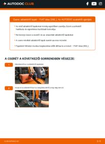 Hogyan végezze a cserét: 1.4 16V Fiat Idea 350 Törlőlapát