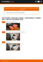 Fitting Windshield wipers FORD MONDEO IV Turnier (BA7) - step-by-step tutorial