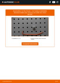Cum să efectuați înlocuirea: Filtru habitaclu FIAT DOBLO Box Body / Estate (263) 1.3 D Multijet