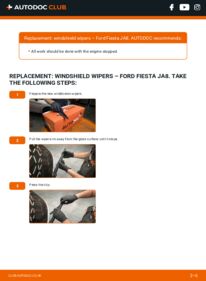 How to carry out replacement: Wiper Blades 1.25 Ford Fiesta Mk6
