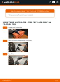 Hvordan man udfører udskiftning af: Viskerblade på 1.25 Ford Fiesta Mk6