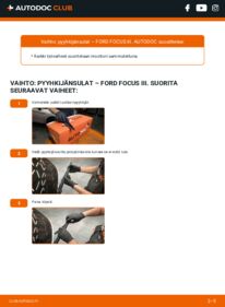 Kuinka vaihtaa Pyyhkijänsulat 1.6 TDCi Ford Focus DYB Hatchback -autoon