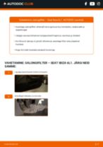 SEAT IBIZA IV (6L1) vahetada Salongifilter : käsiraamatute pdf