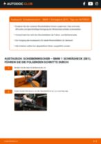 BMW 1 (E81) Scheibenwischer: Schrittweises Handbuch im PDF-Format zum Wechsel
