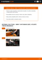 Kaip pakeisti ir sureguliuoti Stiklo valytuvai BMW 1 SERIES: pdf pamokomis