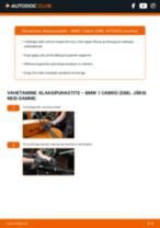 Kuidas vahetada Klaasipuhastid tagumine ja eesmine BMW 1 Convertible (E88) - juhend online