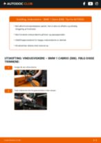 Hvordan bytte Vindusviskerblad bak og foran BMW 1 Convertible (E88) - guide online