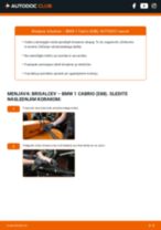 Kako zamenjati zadaj in spredaj Metlice brisalcev BMW 1 Convertible (E88) - vodič spletu