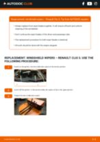 How do I change the Windscreen wipers on my Clio II Van 1.9 D? Step-by-step guides