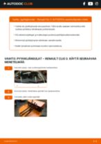 Kuinka vaihtaa Pyyhkijät autoon Clio II Hatchback (BB, CB) 1.5 dCi? Vaiheittaiset oppaat