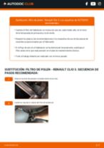 Echa un vistazo a nuestros informativos tutoriales en PDF sobre el mantenimiento y la reparación de RENAULT CLIO III (BR0/1, CR0/1)