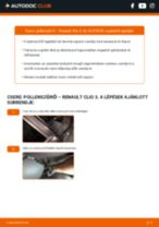 Ingyenes PDF formátumú útmutatók RENAULT CLIO III (BR0/1, CR0/1) gépkocsik DIY karbantartásához