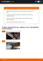 Profesionálny sprievodca výmenou súčiastky Palivový filter na tvojom aute Renault Clio 3 1.2 16V