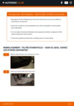 Le guide professionnel de remplacement pour Filtre à Carburant sur votre AUDI A2 (8Z0) 1.4