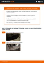 Cambio Filtro antipolline carbone attivo e antibatterico AUDI da soli - manuale online pdf