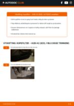 DIY-manual for utskifting av Kupefilter i AUDI A2 2005