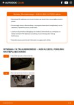 Ilustrowane instrukcje do rutynowego serwisowania samochodu AUDI A2 (8Z0)