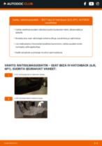 Kuinka vaihtaa Sisäilmansuodatin SEAT IBIZA V (6J5, 6P5) -malliin - vinkkejä ja temppuja