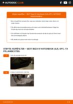 Steg-för-steg-guide i PDF om att byta Kupefilter i SEAT IBIZA V (6J5, 6P5)