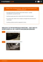 Zamenjati Filter notranjega prostora na SEAT IBIZA V SPORTCOUPE (6J1, 6P1) - namigi in triki