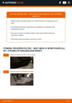 Online návod, ako svojpomocne vymeniť Kabínový filter na aute SEAT IBIZA V SPORTCOUPE (6J1, 6P1)