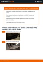 Profesionální průvodce výměnou součástky Olejovy filtr na tvém autě Skoda Rapid Sedan 1.6