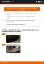 Instalace Kabinovy filtr SEAT CORDOBA (6L2) - příručky krok za krokem