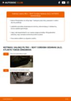 Kaip pakeisti Salono oro filtras SEAT CORDOBA (6L2) - instrukcijos internetinės