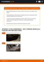 Jak wymienić Filtr powietrza kabinowy SEAT CORDOBA (6L2) - instrukcje online