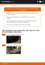 Come cambiare Microfiltro carbone attivo e antibatterico SEAT IBIZA V ST (6J8, 6P8) - manuale online